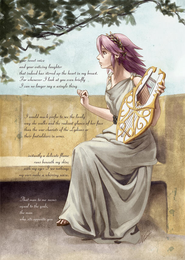 Soleil Fire Emblem Fates as Sappho from Lesbos fanart