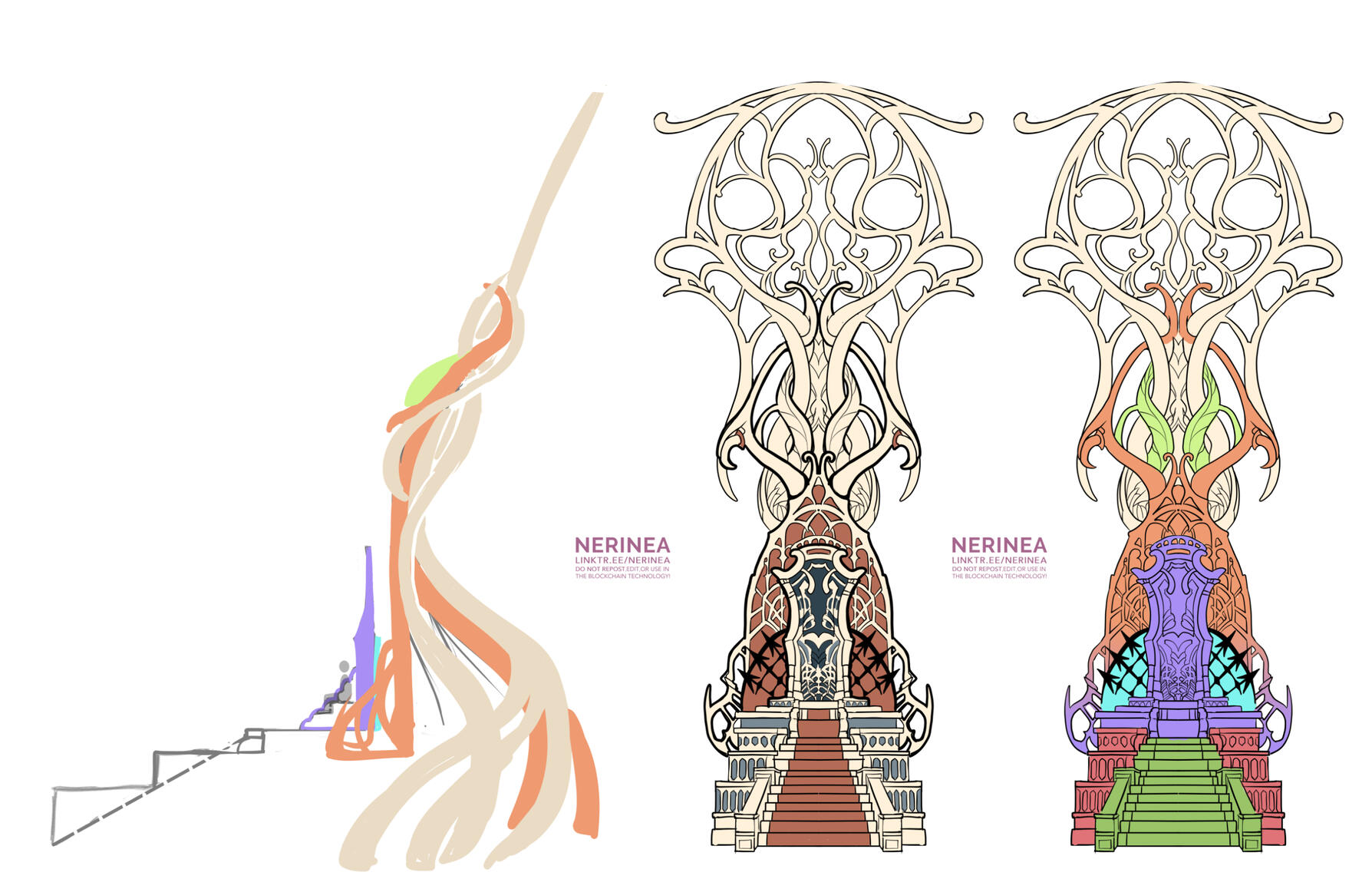 Nohrian Throne from Fire Emblem franchise - orthographic reference