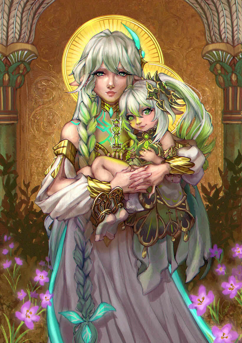 Rukkhadevata and Nahida personal commission